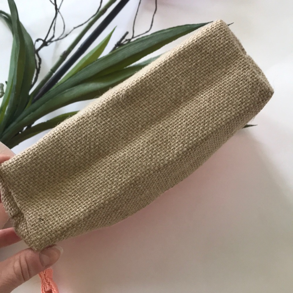 ‘Aloha Summer’ Coral Color Wristlet/Cosmetic Bag - Picture 5 of 8